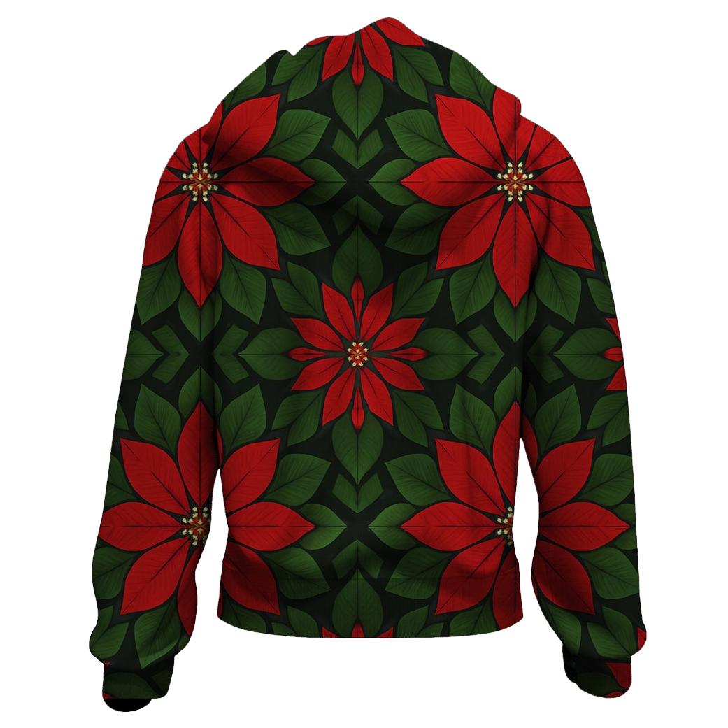 Poinsettia Kaleidoscope Rosette hoodie styles