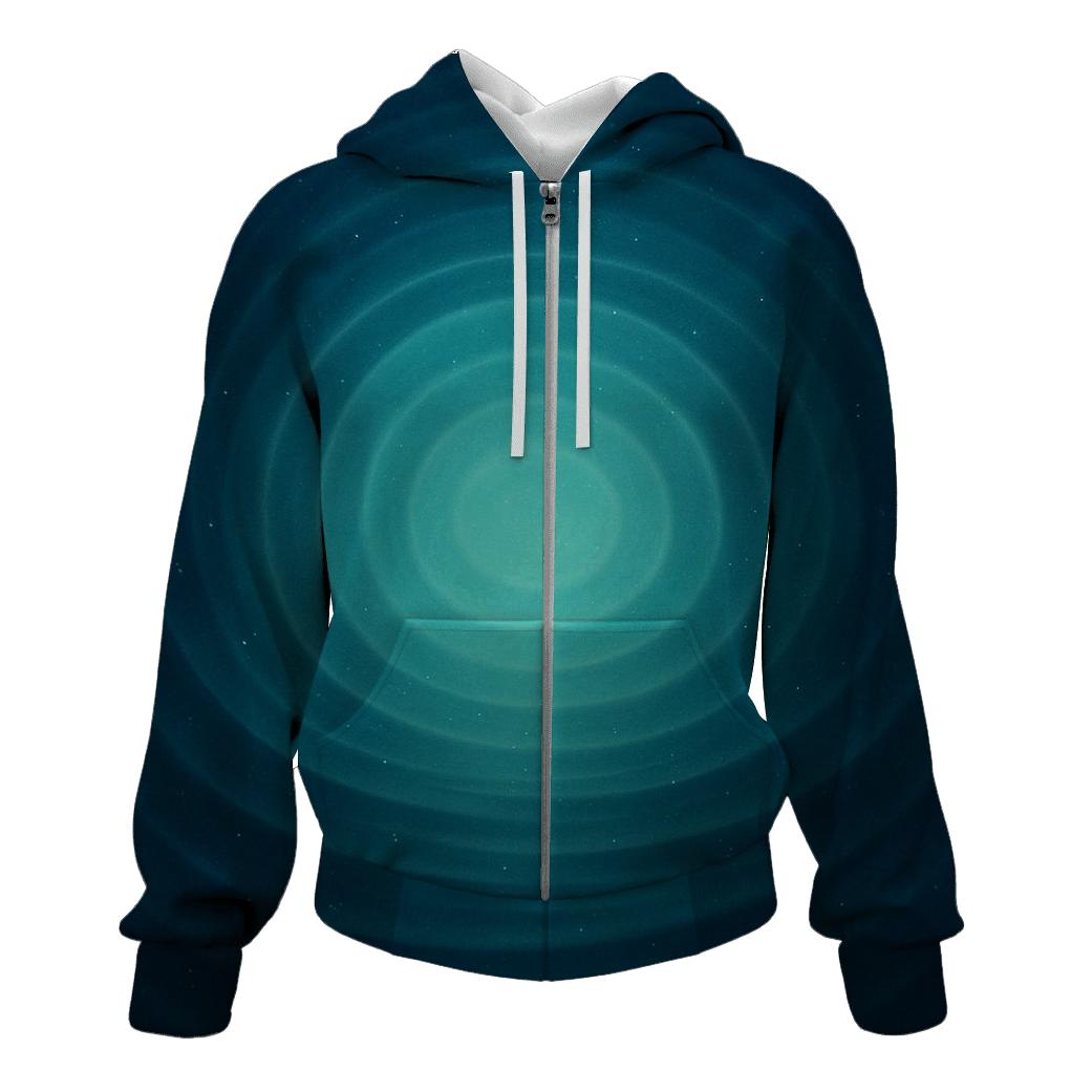 Starlit Ripple Gradient Lagoon designer hoodies