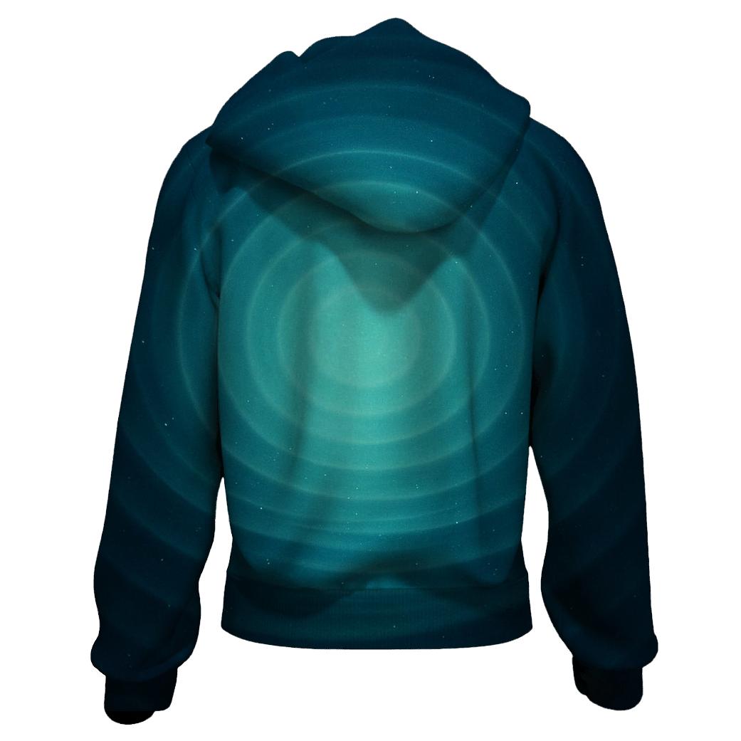 Starlit Ripple Gradient Lagoon designer hoodies