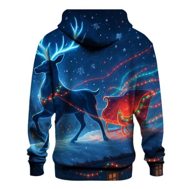 Midnight Reindeer Light Parade zip-up hoodies