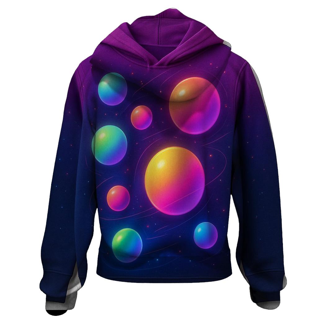 Orbiting Spheres Gradient Playground premium hoodies