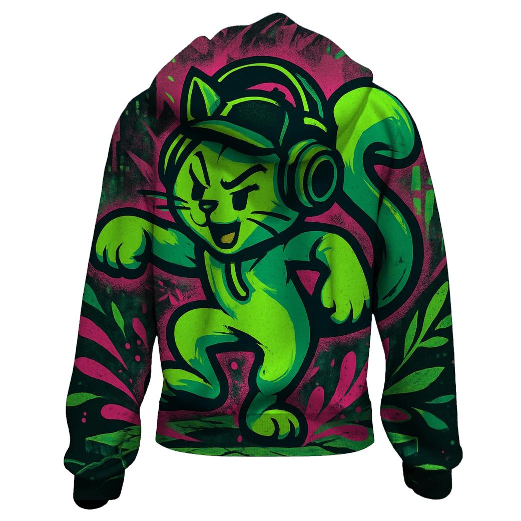 Graffiti Jungle Rhythm Cat hoodie designs