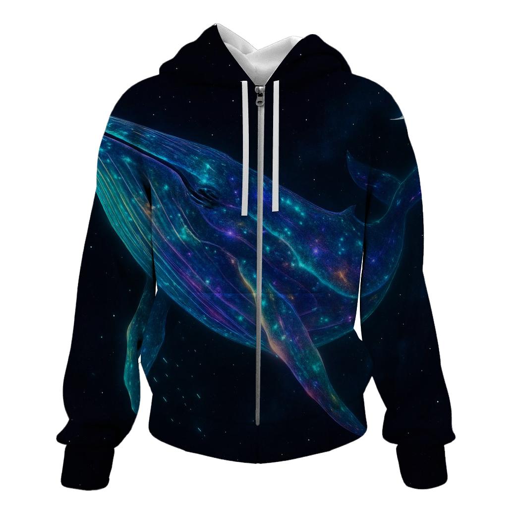 Prismatic Whale Of The Void graphic hoodies