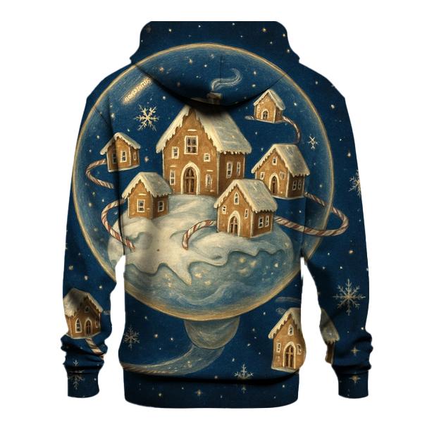 Gingerbread Galaxy Snowglobe printed hoodies