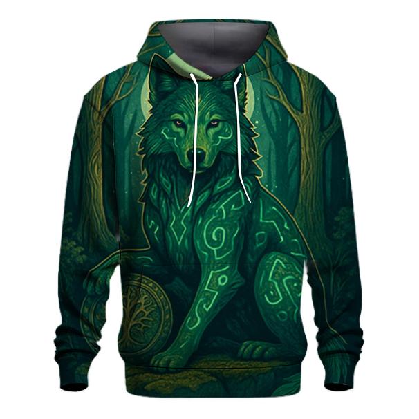 Runes Of The Forest Sentinel embroidered hoodies