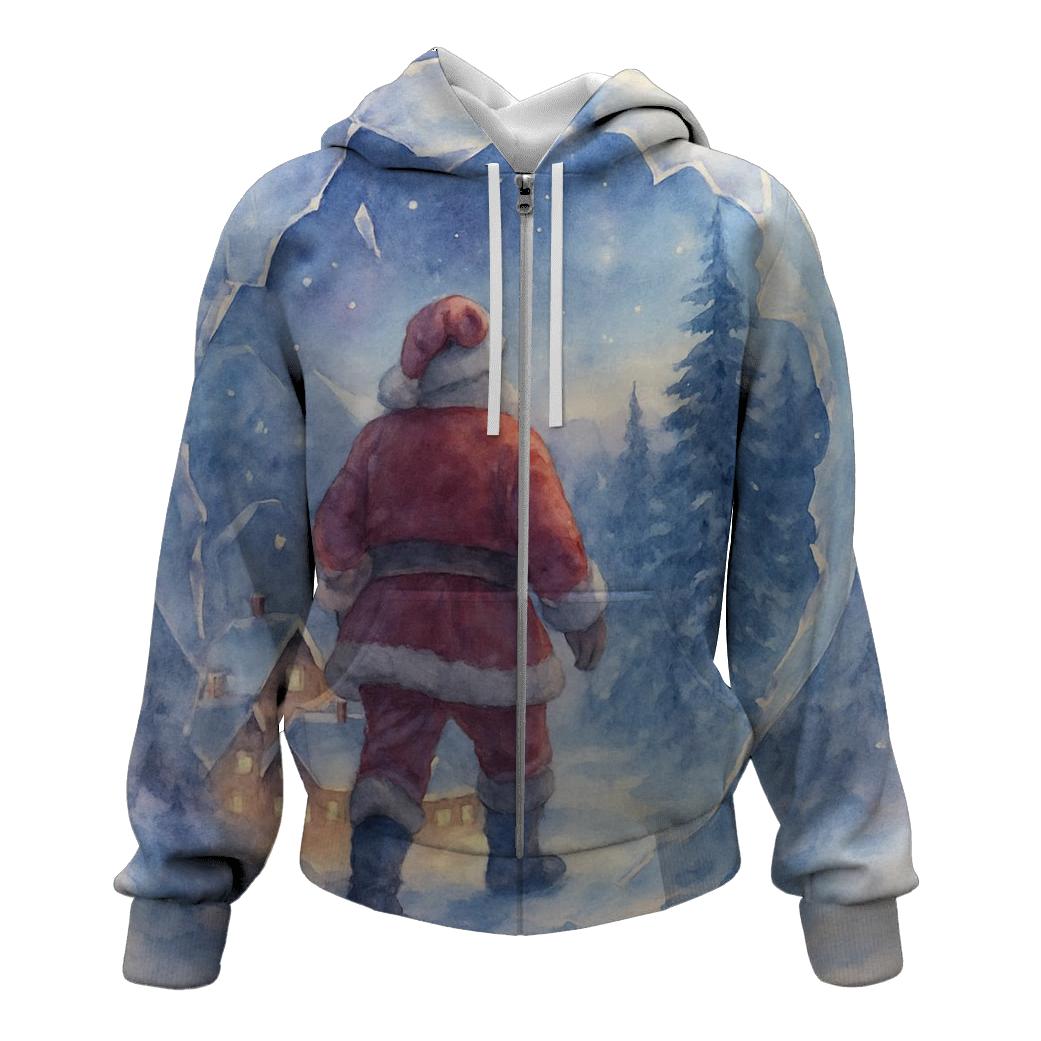 Snow Globe Dimension Santa custom hoodies