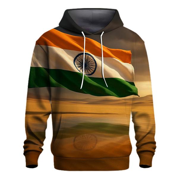 Indian Flag Desert Mirage Reflection pullover hoodies