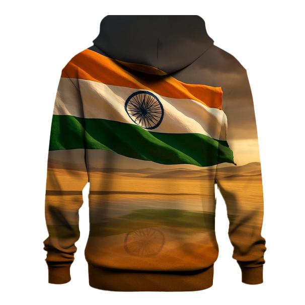 Indian Flag Desert Mirage Reflection pullover hoodies