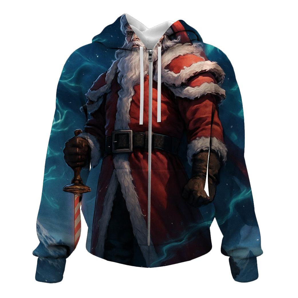 Arctic Samurai Santa Guardian hoodie designs