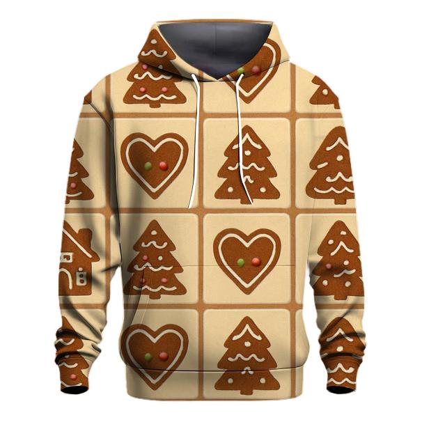 Gingerbread Village Tile Grid hoodies fashion