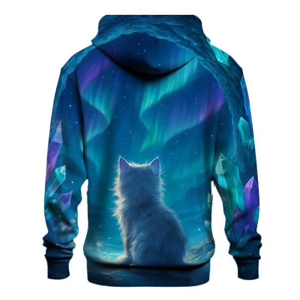 Crystal Cave Stargazer Cat printed hoodies