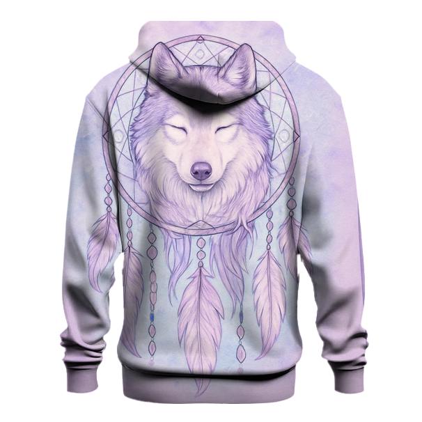 Dreamcatcher Spirit Wolf lightweight hoodies