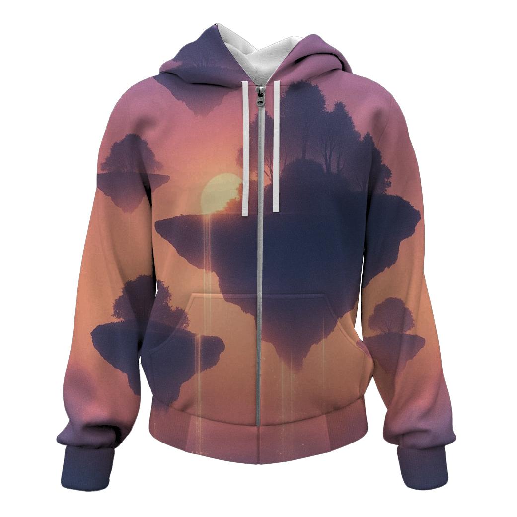 Dusk Over Floating Isles designer hoodies