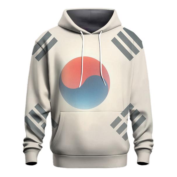 South Korean Flag Sky Portal Abstract embroidered hoodies