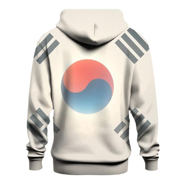 South Korean Flag Sky Portal Abstract embroidered hoodies