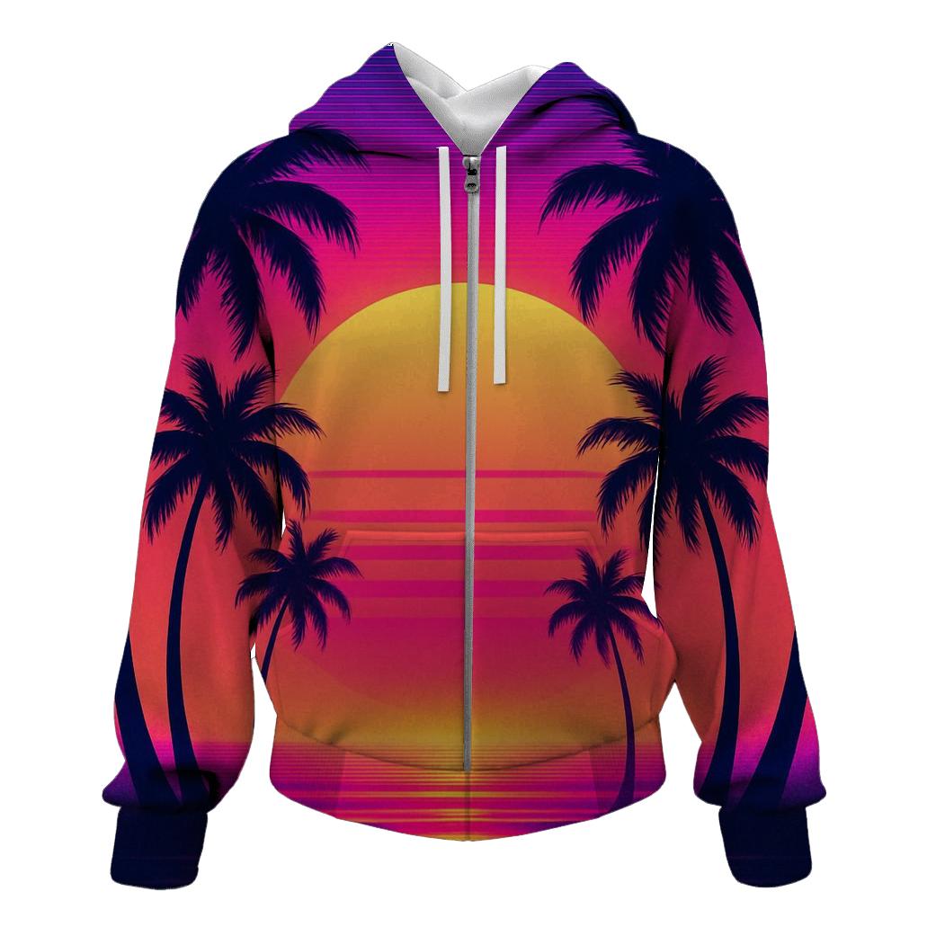 Palm Crescent Radiance pullover hoodies