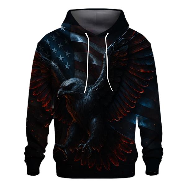 Iron Eagle Ember Flag printed hoodies