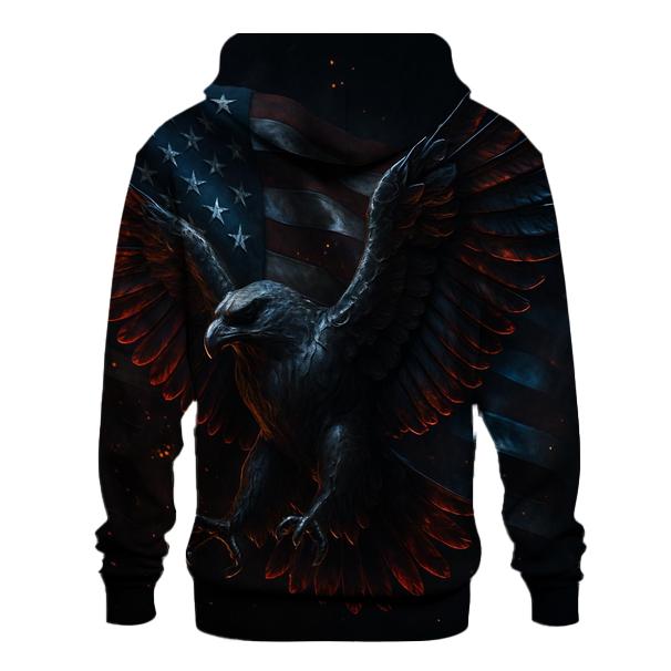Iron Eagle Ember Flag printed hoodies