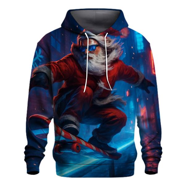 Neon Street Santa Boarder embroidered hoodies