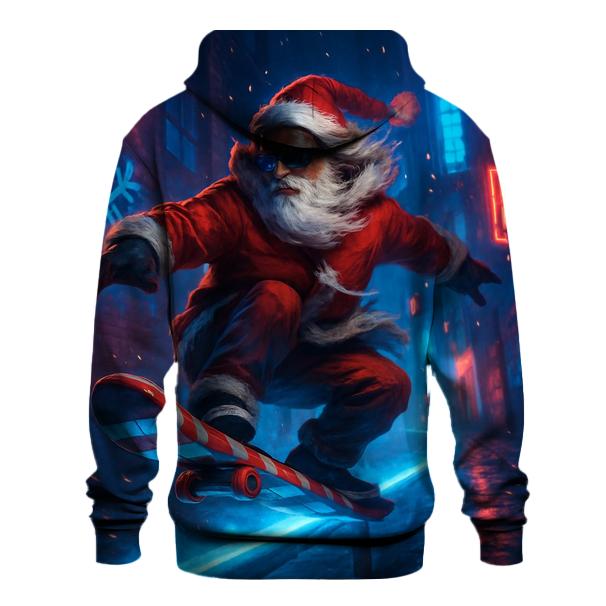 Neon Street Santa Boarder embroidered hoodies