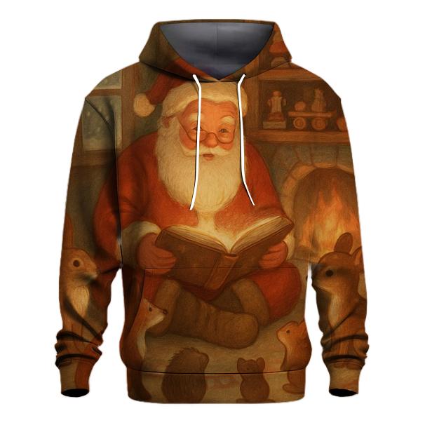 Cozy Fireplace Santa Storytime hoodies fashion