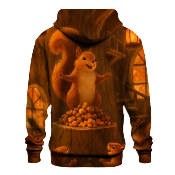 Squirrels Autumn Feast Treehouse custom hoodies