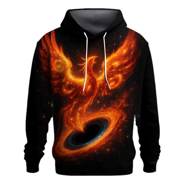 Phoenix Galaxy Reborn From A Black Hole embroidered hoodies