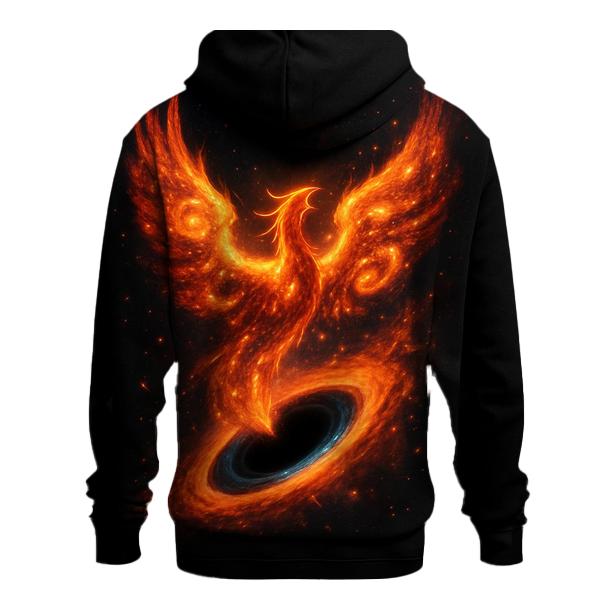 Phoenix Galaxy Reborn From A Black Hole embroidered hoodies