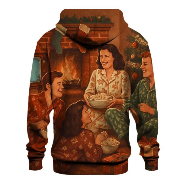 Retro Fireplace Movie Marathon zip-up hoodies