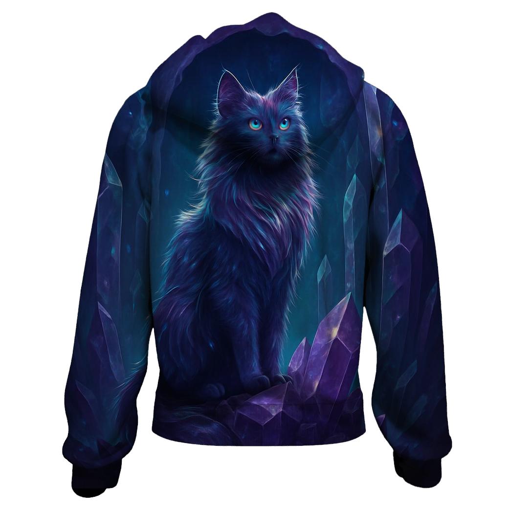Crystal Cavern Echo Cat designer hoodies