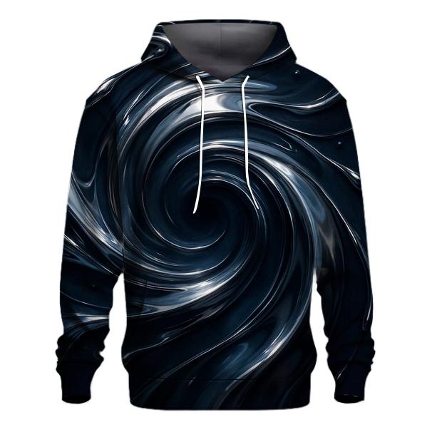 Liquid Chrome Gradient Vortex zip-up hoodies