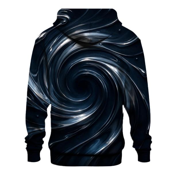 Liquid Chrome Gradient Vortex zip-up hoodies