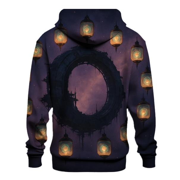 Orbiting Lanterns Of The Lost Station lightweight hoodies