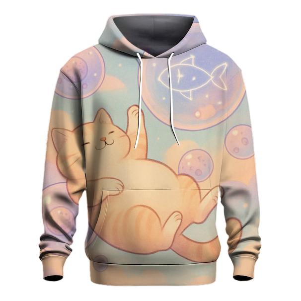 Bubble Tea Daydream Cat heavyweight hoodies