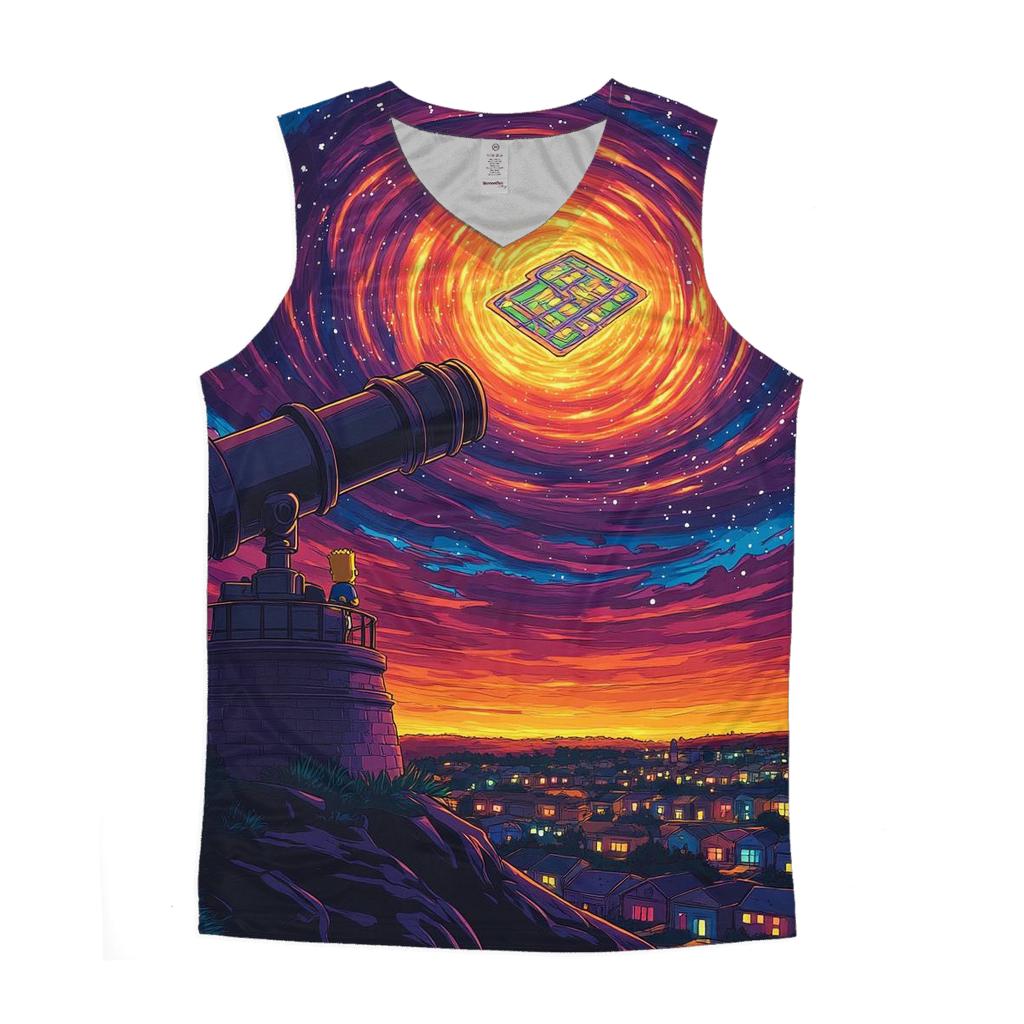 Springfield Observatory Starry Suburb trendy fitted tank tops