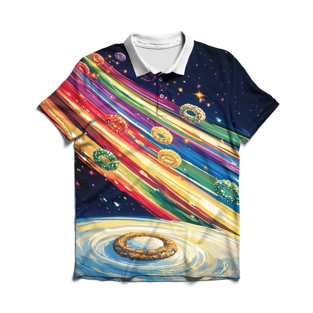 Cereal Comet Breakfast Rush personalized polo shirts