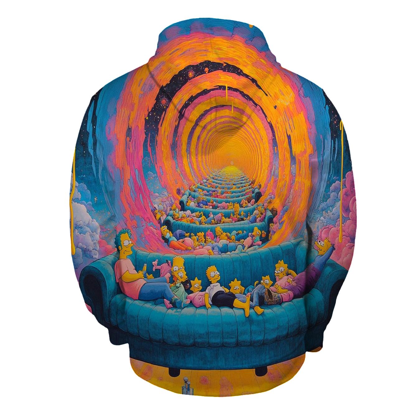 Couch Gag Time Warp Spiral designer hoodies