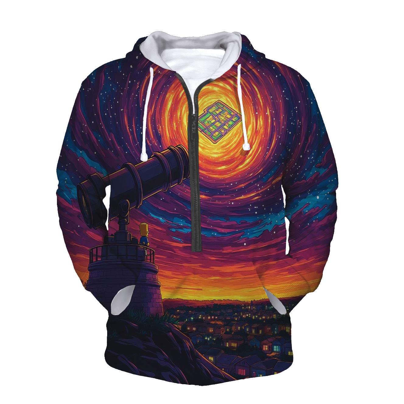 Springfield Observatory Starry Suburb lightweight hoodies