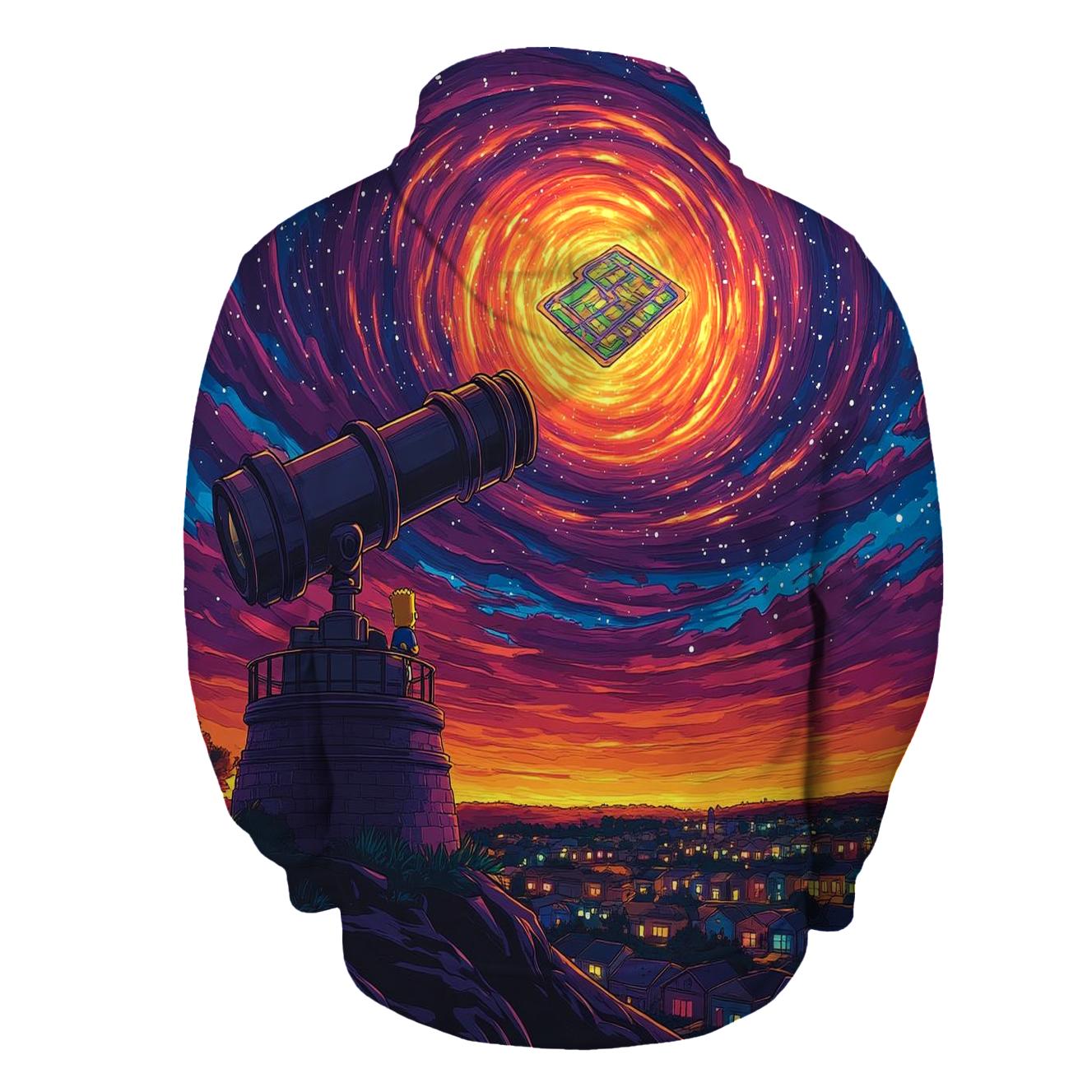 Springfield Observatory Starry Suburb lightweight hoodies