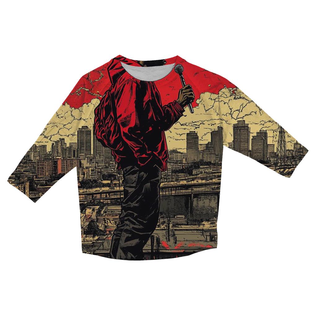 Queensbridge Skyline Poet casual three quarter sleeve shirts