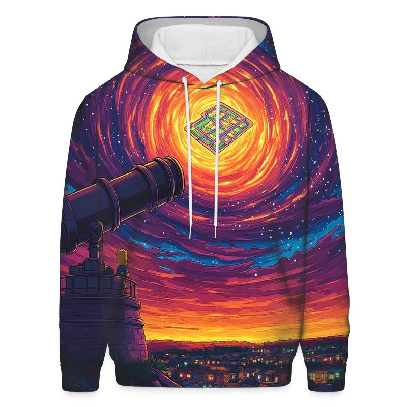 Springfield Observatory Starry Suburb lightweight hoodies