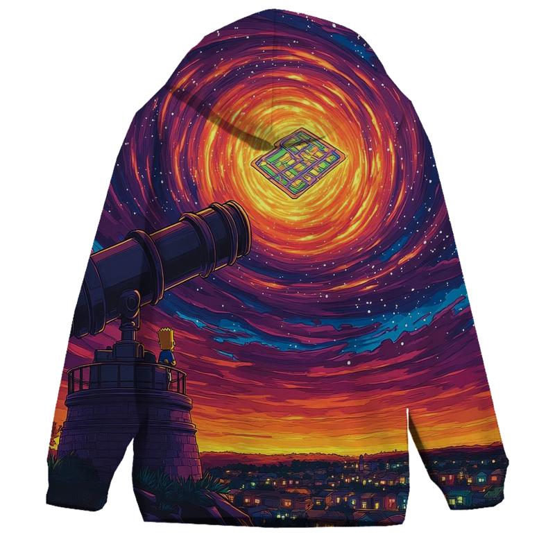 Springfield Observatory Starry Suburb lightweight hoodies