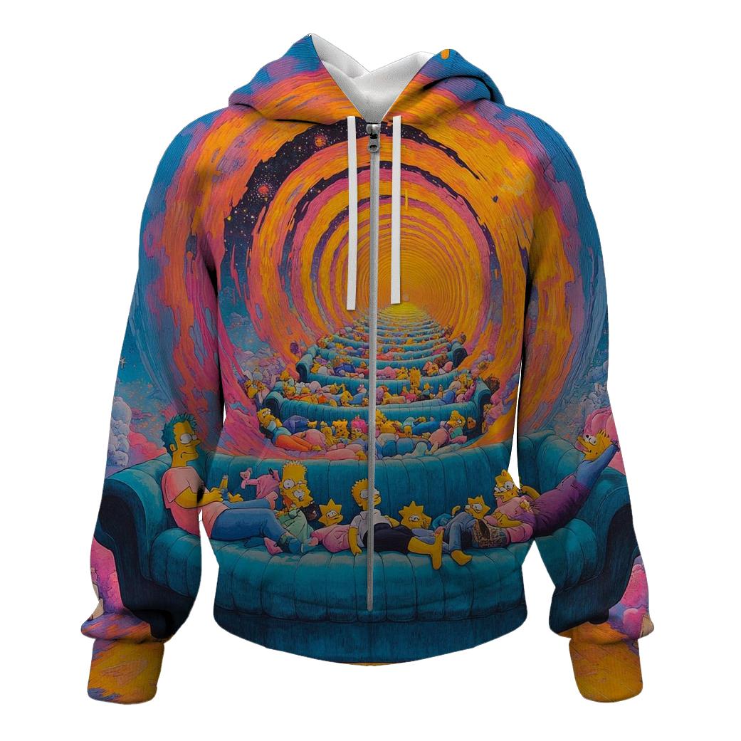 Couch Gag Time Warp Spiral hoodie designs