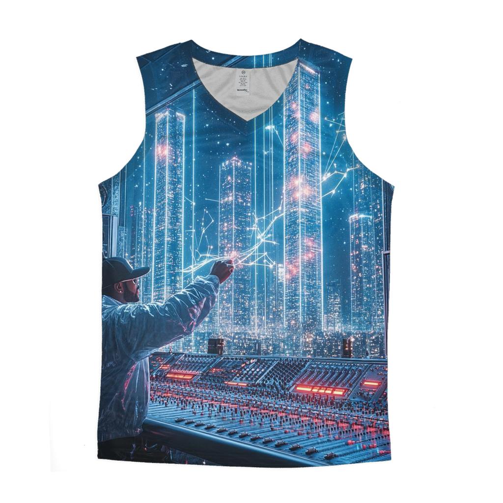 Compton Soundwave Architect cotton sleeveless tops