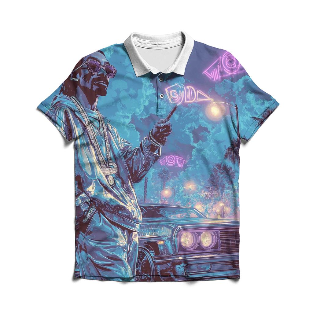 West Coast Neon Lowrider Legend custom polo shirts