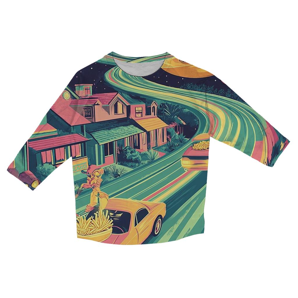 Suburban UFO Drive Thru Rush casual three quarter sleeve shirts