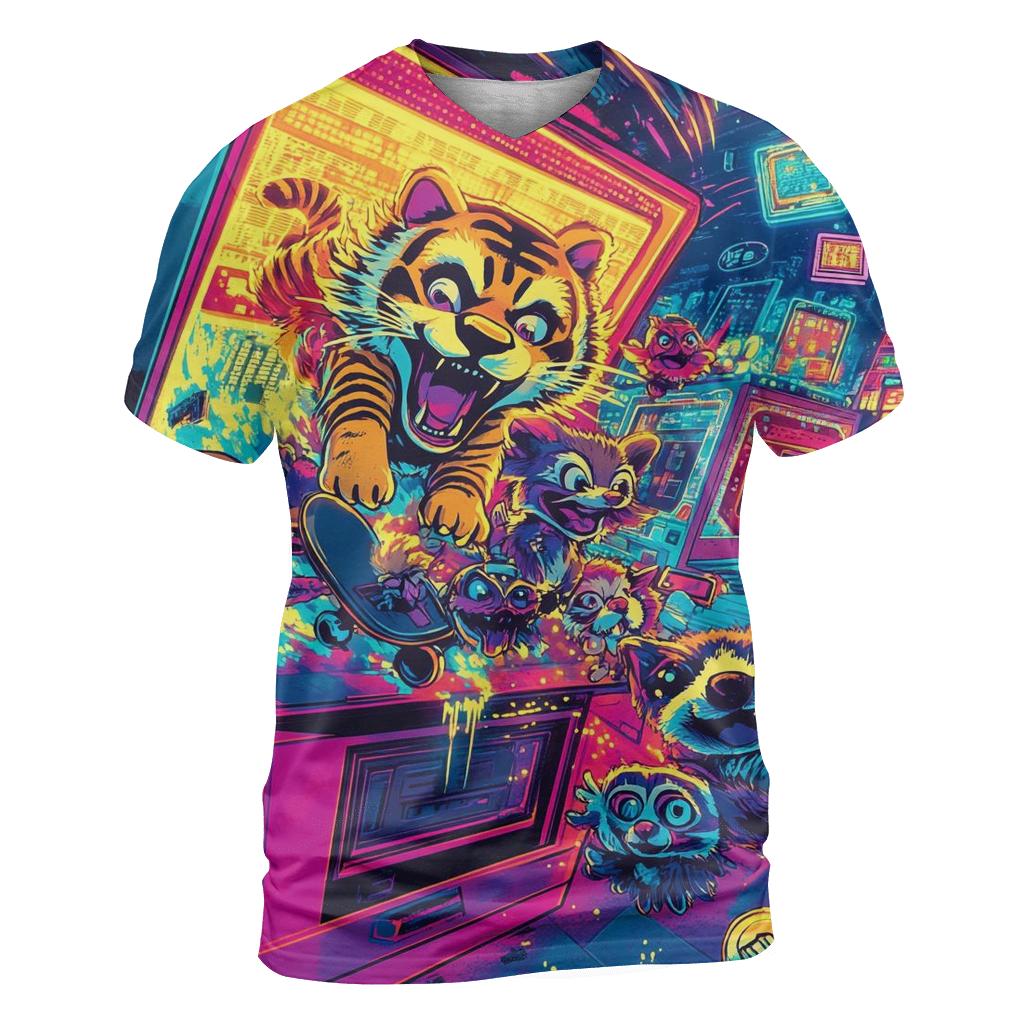 Neon Arcade Animal Uprising custom all-over print shirts