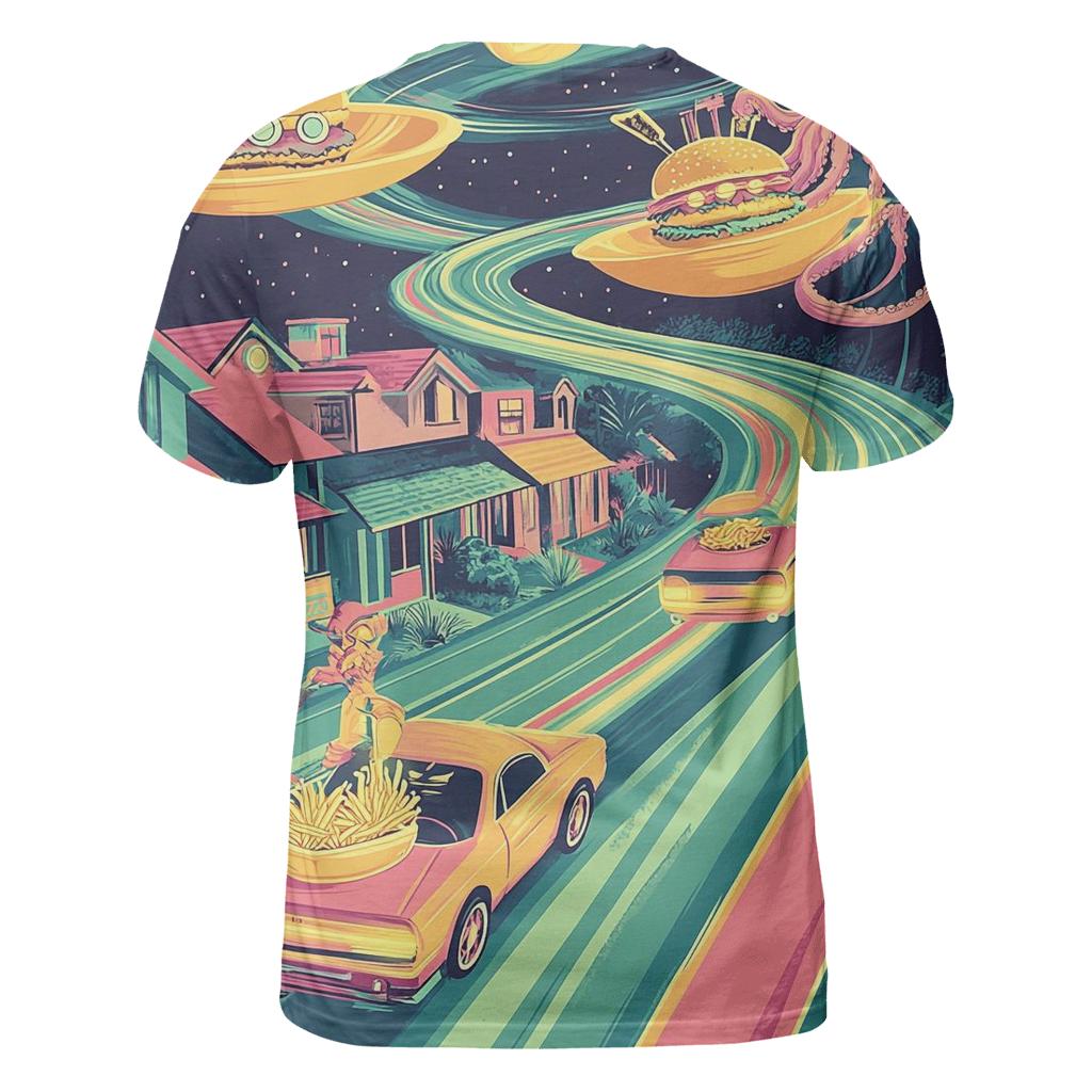 Suburban UFO Drive Thru Rush custom all-over print shirts