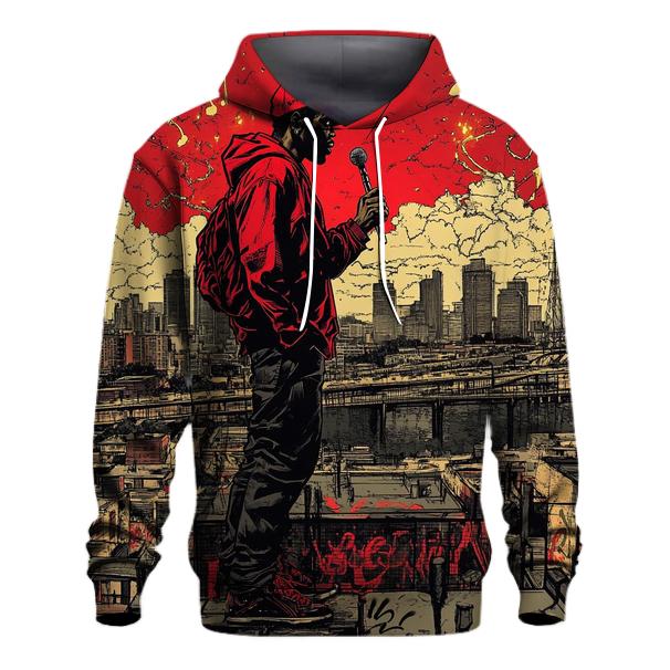 Queensbridge Skyline Poet graphic hoodies