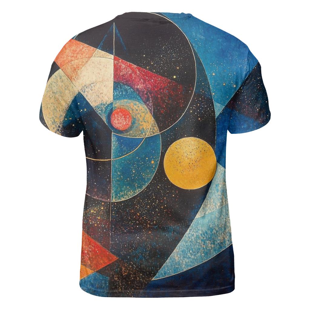 Kandinsky Inspired Galactic Music Patterns creative print fashion shirts
